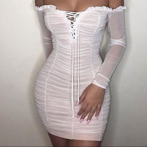 White mesh dress